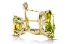 8K Gelbgold 333 Yellow Peridot ohrringe vec021x-yp Russisch Sowjetisch UdSSR Vintage Stil Art Deco style